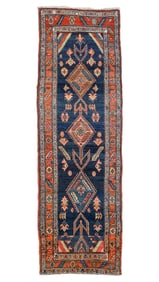 Hamadan Rug, Persia, Ca. 1930, 3'4'' x 10'6''