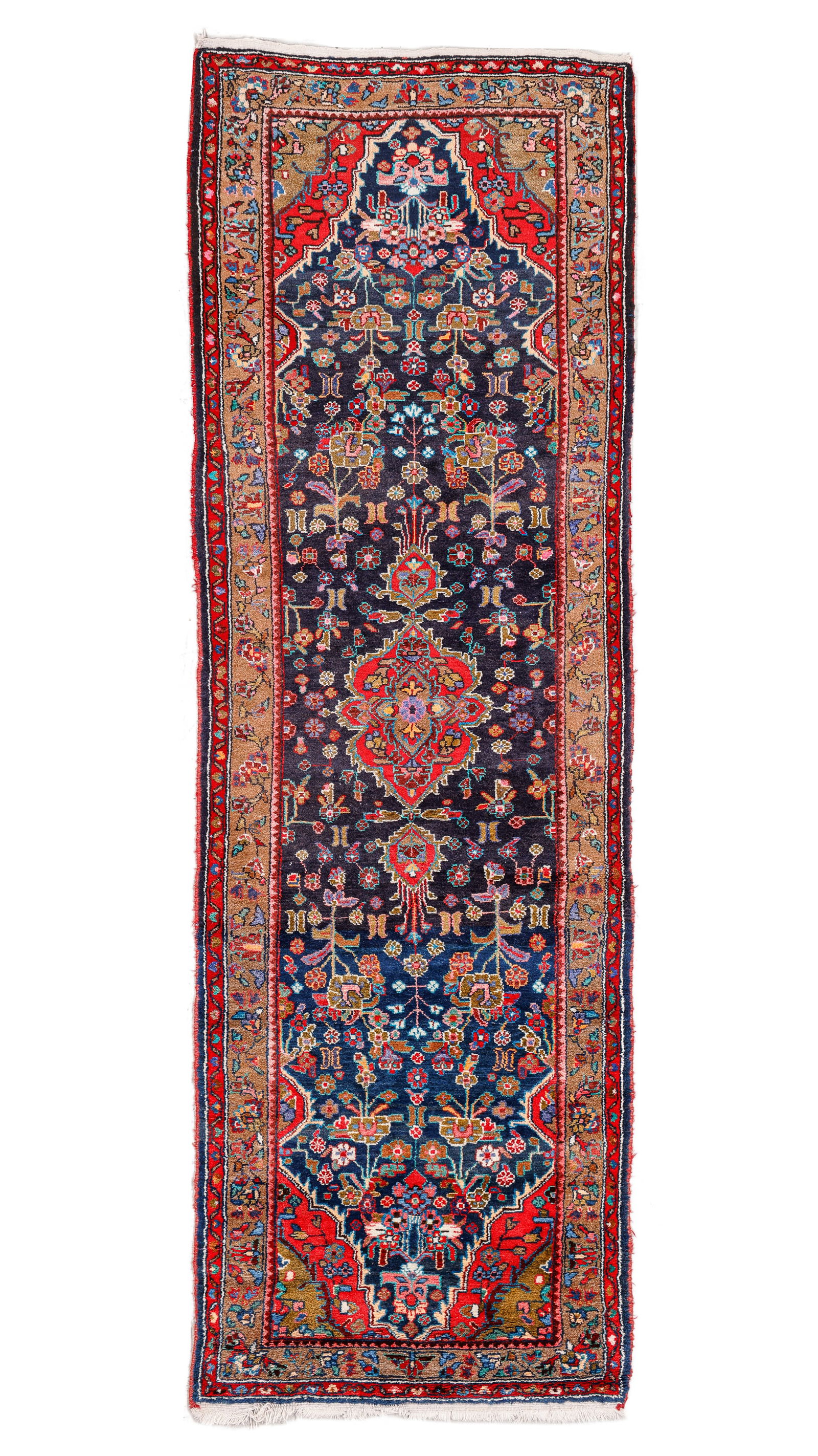 Hamadan Rug, Persia, Ca. 1930, 3'7'' x 11'0'' (1 of 4)