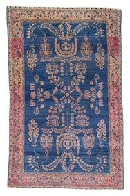 Blue Mahajaran Sarouk Rug, Persia, Ca. 1910, 4'0'' x 6'7''