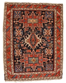 Karadja Rug, Persia, Ca. 1900, 3'8'' x 4'7'' (