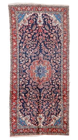 Hamadan Rug, Persia, Ca. 1940, 3'5'' x 11'2''