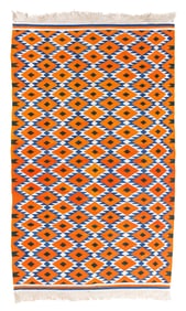 Dhurrie Rug, India, Mid 20th C., 3'10'' x 6'2''