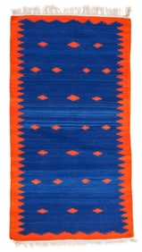 Dhurrie Rug, India, Mid 20th C., 3'3'' x 6'3''