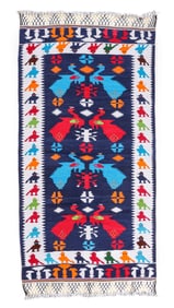 Dhurrie Rug, India, Mid 20th C., 3'9'' x 7'0''