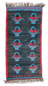 Dhurrie Rug, India, Mid 20th C., 3'2'' x 6'5''