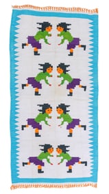 Dhurrie Rug, India, Mid 20th C., 3'4'' x 6'8''