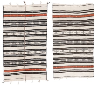 Pair of North African Fulani Flatweaves, Early/Mid 20th C., 4'5'' x 7'8''