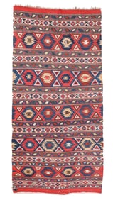 Shirvan Kilim, Caucasus, Ca. 1875, 4'10'' x 10'4''