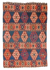 Shahsevan Kilim, Transcaucasus, Ca. 1880, 6'3'' x 9'5''