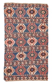 Shahsevan Kilim, Transcaucasus, Late 19th C., 5'7'' x 9'10''