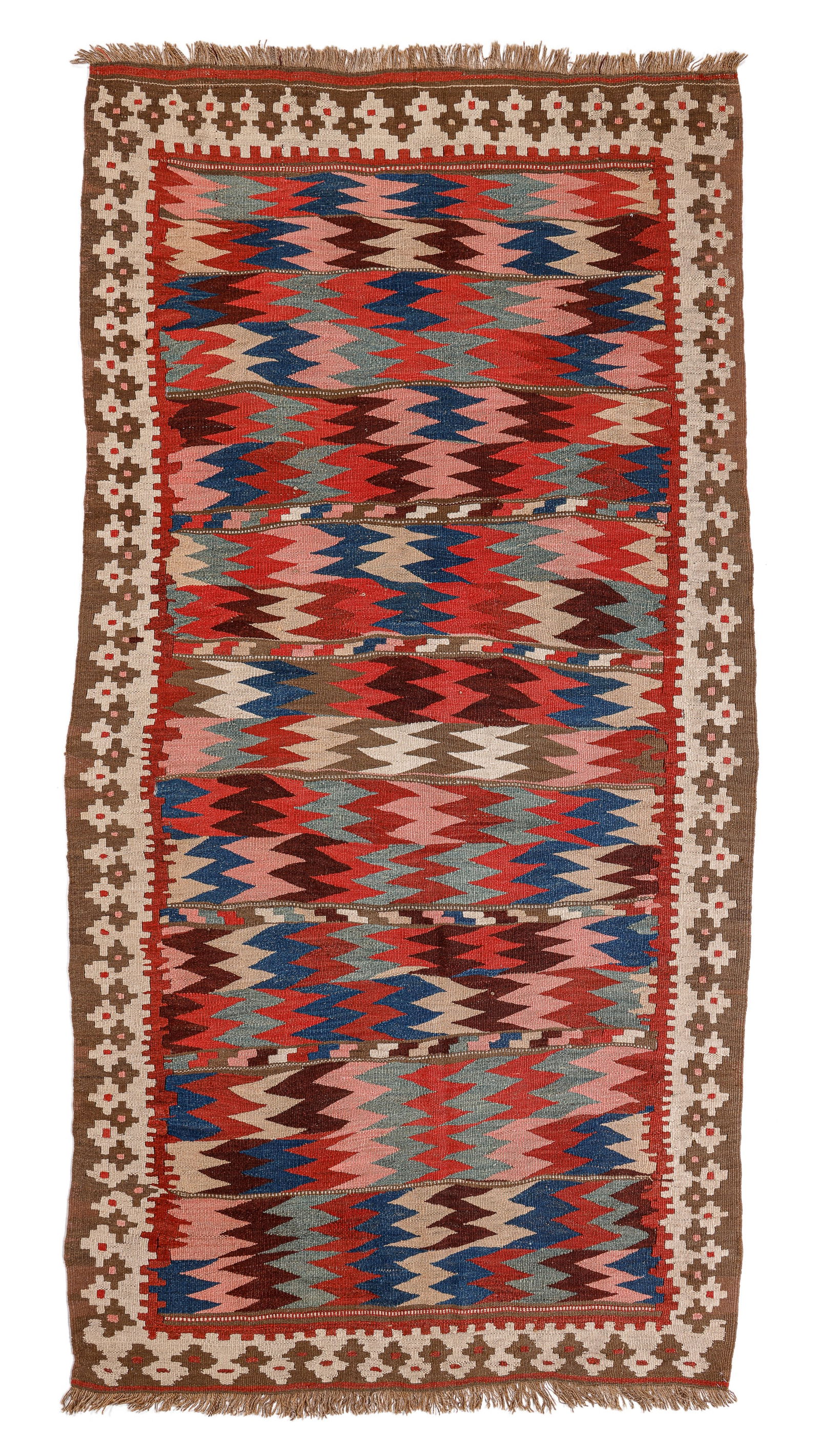 Shahsevan Eye Dazzler Kilim, Transcaucasus, Ca. 1880, 4'4'' x 8'7'' (1 of 3)