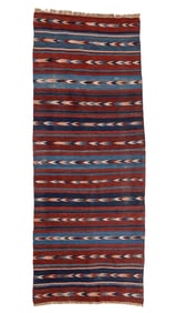 Striped Kilim, Transcaucasus, Ca. 1900, 3'5'' x 9'0''