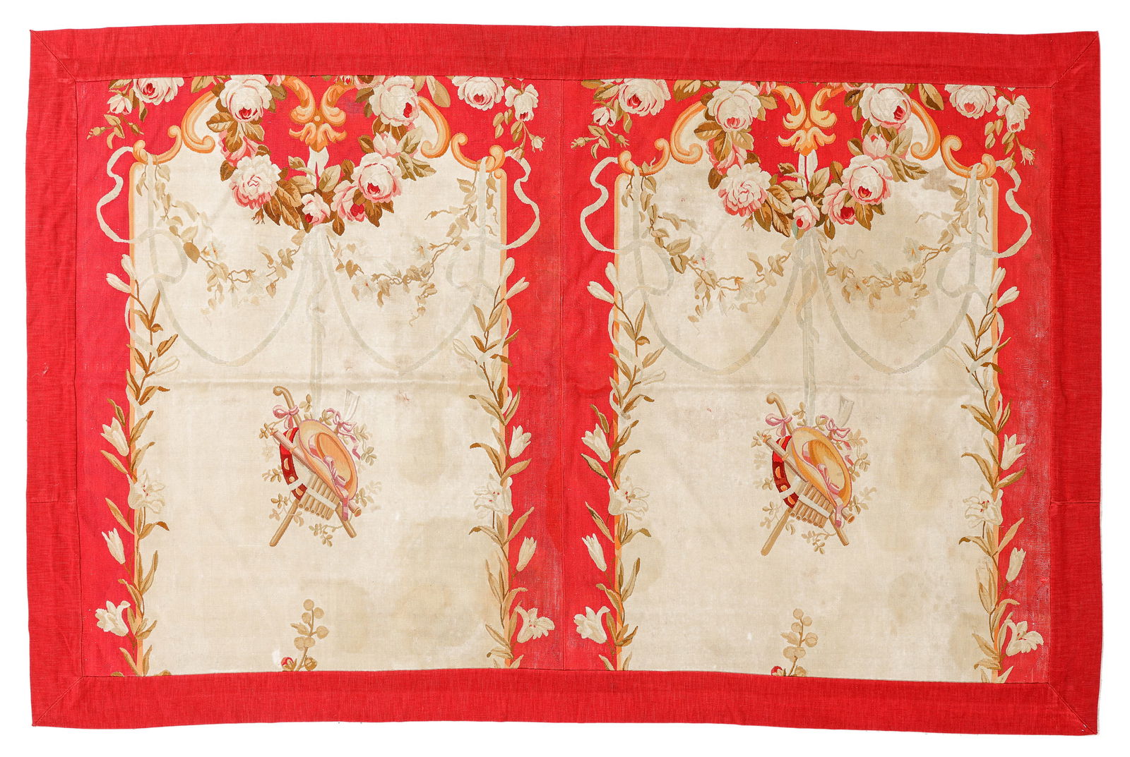 Aubusson Tapestry, France, 19th C., 6'0'' x 9'2'' (1 of 3)