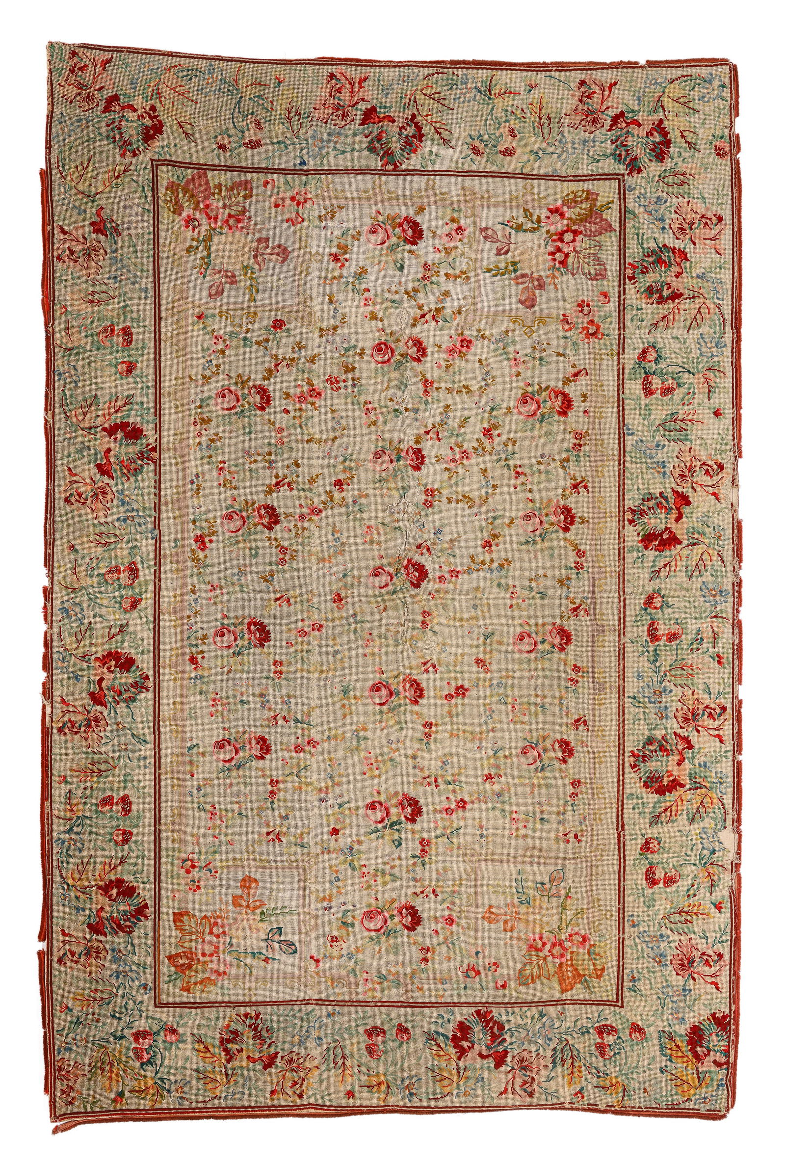 Continental Needlepoint Hanging, 19th C., 4'11'' x 7'6'' (1 of 3)