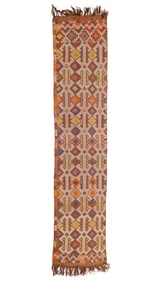 Cicim Kilim Panel, Turkey, Early 20th C., 2'7'' x 12'0''