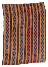 Striped Kilim, Afghanistan, Early 20th C., 4'9'' x 5'7''