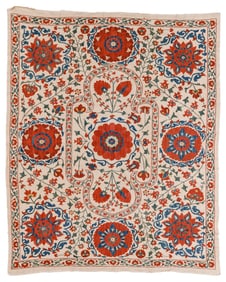 Suzani Hanging, Uzbekistan, Late 20th C., 4'10'' x 6'0''