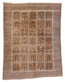 Tabriz Garden Compartment Rug, Persia, Mid/Late 20th C., 5'3'' x 6'6''