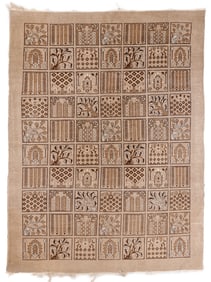 Tabriz Garden Compartment Rug, Persia, Mid/Late 20th C., 8'2'' x 10'10''