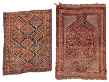 Khamseh & Afshar Rugs (2), Persia, Ca. 1875