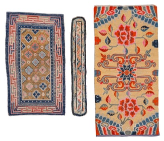 Estate Grouping of 3 Antique Tibetan Rugs
