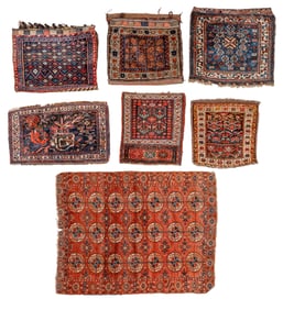 Estate Grouping of 7 Antique Weavings