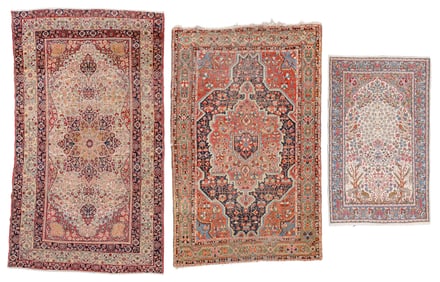 Estate Grouping of 3 Antique Persian Rugs