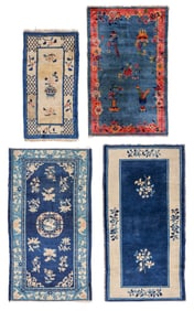 Estate Grouping of 4 Antique Chinese Rugs