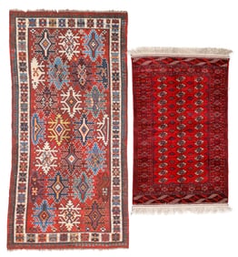 Kuba Kilim and Tekke Rug (2)