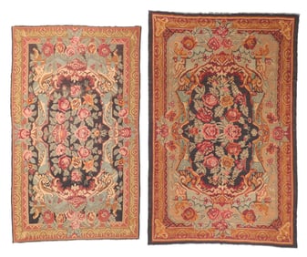 2 Balkan Bessarabian Kilims, Mid 20th C.