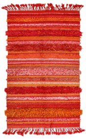 Modern Vintage Mixed Weave Handwoven Rug, 3'8'' x 6'0''