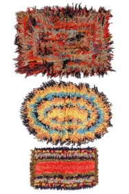 Group of 3 American Hooked Rugs, USA, Early/Mid 20th C