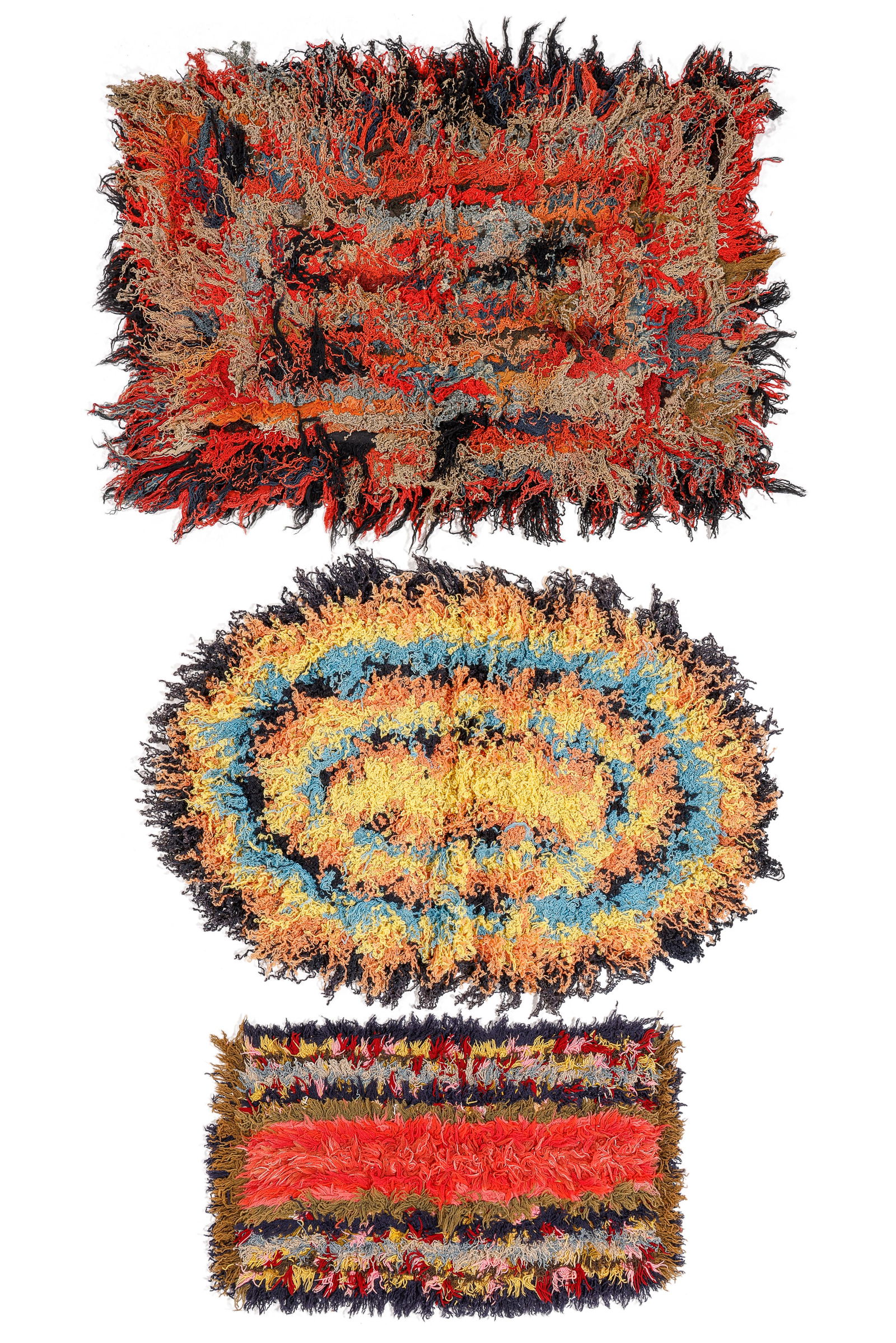 Group of 3 American Hooked Rugs, USA, Early/Mid 20th C (1 of 5)