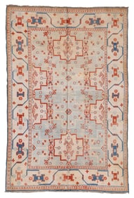 Cotton Agra Rug, India, Ca. 1920, 5'0'' x 7'9''