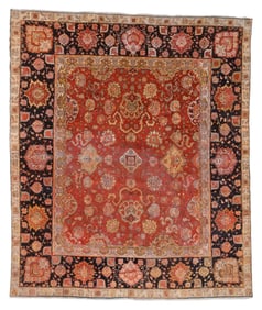 Agra Rug, India, Ca. 1880, 9'8'' x 11'6''