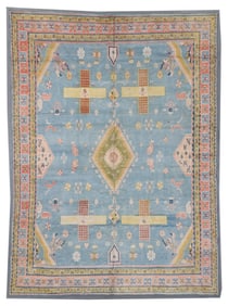 Fine Cotton Agra Rug, India, Ca. 1920, 7'10'' x 10'10''