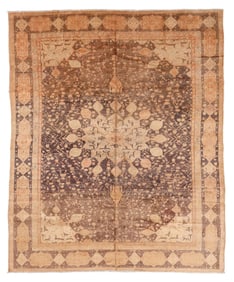Ardebil Design Agra Rug, India, Late 19th C., 8'9'' x 10'8''