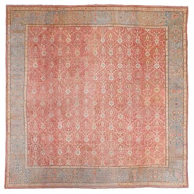 Palace Size Agra Rug, India, Late 19th C., 19'12'' x 19'7''