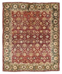 Agra Rug, India, Late 19th C., 7'11'' x 9'7''