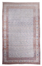 Mansion Size Cotton Agra Rug, India, Late 19th C., 14'9'' x 23'6''