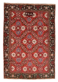 Agra Rug, India, Ca. 1880, 5'11'' x 8'7'', Signed "FHA"