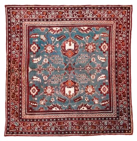 Square Agra Rug, India, Ca. 1890, 5'7'' x 5'9''