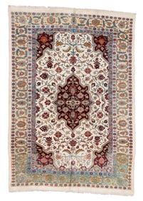 Cotton Agra Rug, India, Ca. 1920, 6'0'' x 8'7''