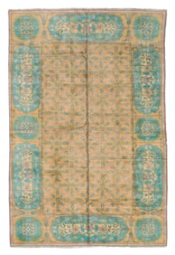 Cotton Agra Rug, India, Ca. 1920, 6'0'' x 9'0''