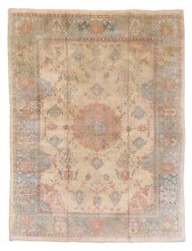 Cotton Agra Rug, India, Ca. 1920, 8'10'' x 11'11''