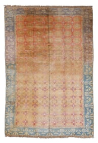 Cotton Agra Rug, India, Ca. 1920, 5'11'' x 8'9''