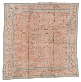 Cotton Agra Rug, India, Ca. 1920, 8'7'' x 8'8''