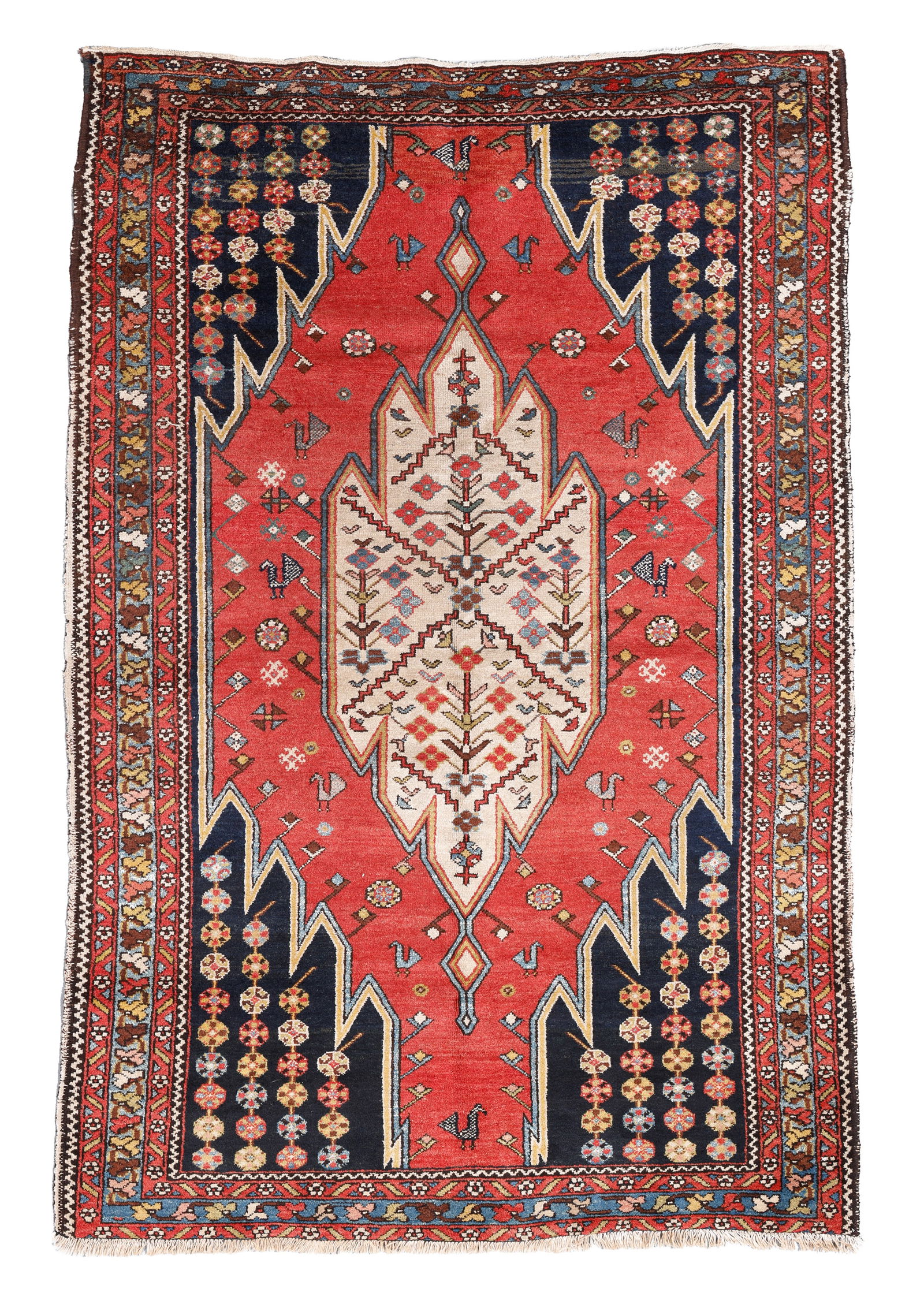 Mazlagan Rug, Persia, Early 20th C., 4'2'' x 6'4'' (1 of 4)