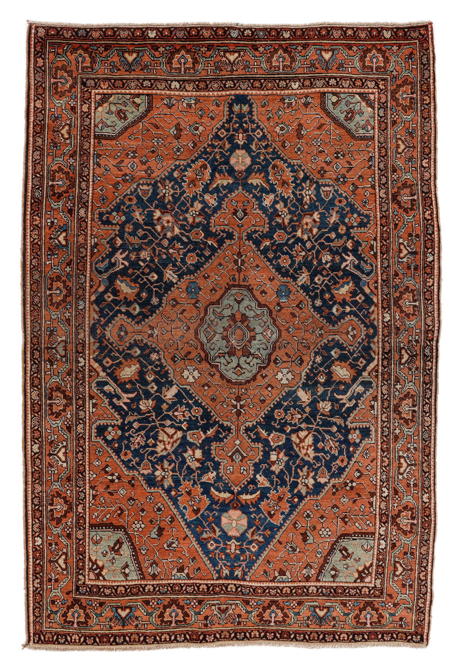 Sarouk Ferahan Rug, Persia, Ca. 1900, 4'4'' x 6'7'' (1 of 4)