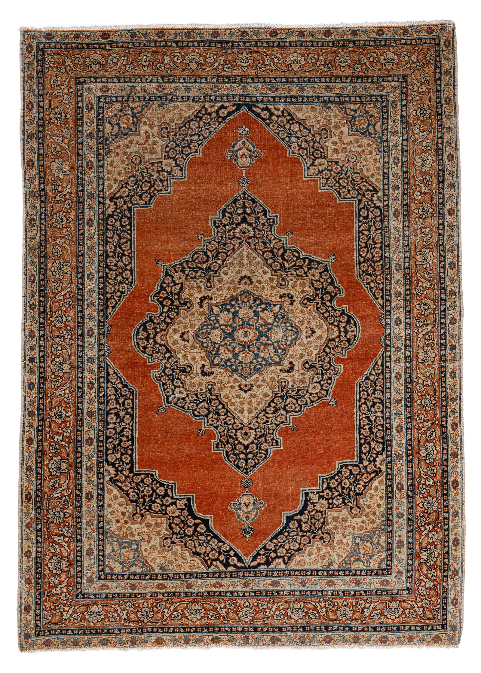 Tabriz Rug, Persia, Ca. 1900, 4'2'' x 5'10'' (1 of 4)